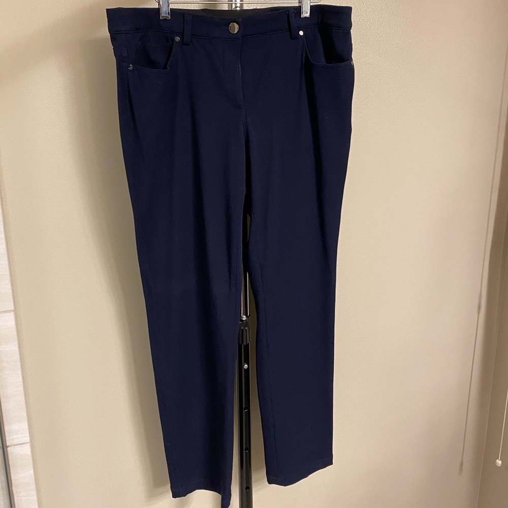 Navy Rafaella Pants - “Comfort” Style